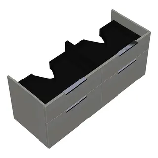 sanibel-Waschtisch-Unterbau 2.0 FLEX WWJK122 1220mm breit Schubl/Auszug Weiß Glänzend