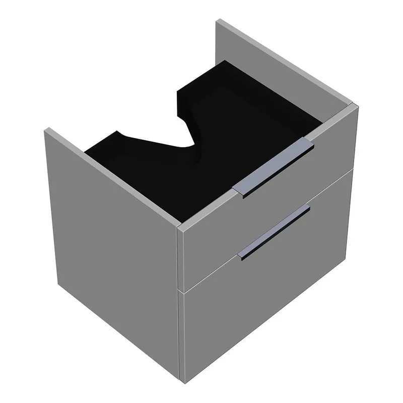 sanibel-Waschtisch-Unterbau 2.0 FLEX WWJK057 570mm breit Schubl/Auszug Weiß Matt