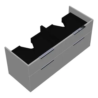 sanibel-Waschtisch-Unterbau 2.0 FLEX WWJK122 1220mm breit Schubl/Auszug Weiß Matt