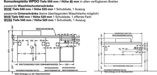 sanibel-Waschtisch-Unterschrank 2.0 FLEX WVIE070 zu Konsole 700x520x540mm Weiß Glänzend – Bild 2