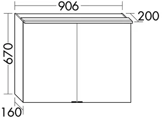 sanibel-Spiegelschrank 2.0 FLEX SPIY090 LED 906x670mmx200mm verspiegelt – Bild 3