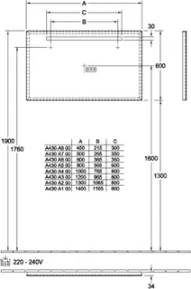 Villeroy & Boch Spiegel More To See One 1000x600x30mm mit Beleuchtung – Bild 3