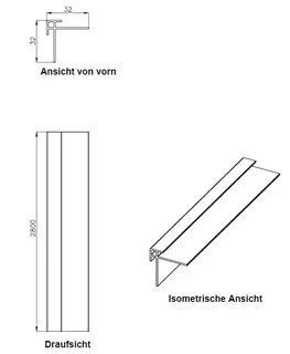 SD Eckprofil außen matt 2800 mm, Nr. 42331 – Bild 2