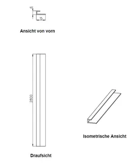 SD Abschlusskante gerade, matt 2800 mm, Nr. 42329 – Bild 2
