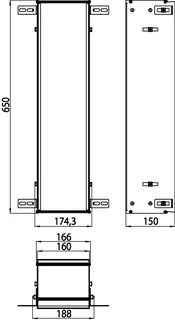 Emco Einbaurahmen asis 150 00041 für Module m. 654 mm Höhe – Bild 2
