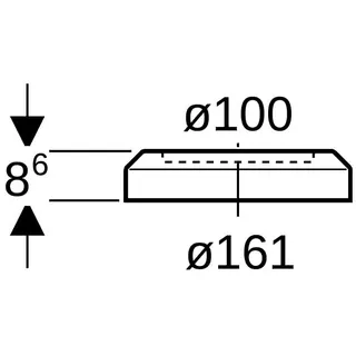 Wandrosette zu Geberit Anschlussbogen 90Gr für WC d100 – Bild 4
