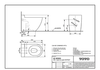 TOTO NC Stand-WC randlos weiß back-to-wall Tornado Flush Tiefspüler – Bild 2