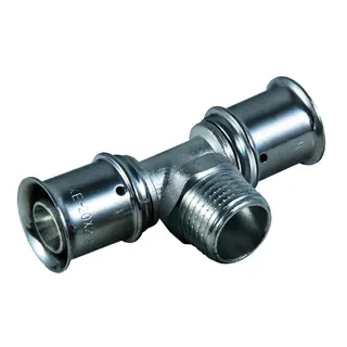 Multitubo Press-T-Stück 32 x 3/4"AG x 32 mit Außengewinde