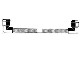 aquatherm black Anschlussrohr 75cm Winkel steck/steck – Bild 2