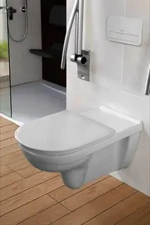 Villeroy & Boch WC-Sitz ViCare 369x459x49mm Oval Weiß Alpin – Bild 4