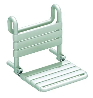 HEWI Einhängesitz, klappbar, B:450 mm, H:473 mm, T:504 mm reinweiß