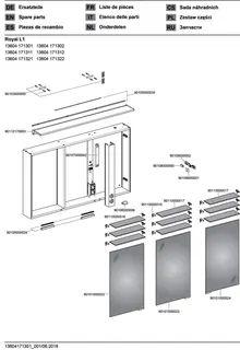 Keuco Spiegelschrank Royal L1 13604, silber-eloxiert, 1000x742x150 mm – Bild 4