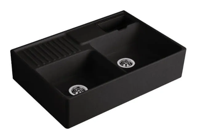 Villeroy & Boch Spülstein 895x630mm Exc-Garn. Spülbecken m.tig Keram. Graphite cplus