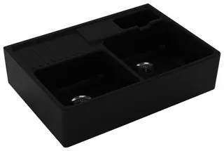 Villeroy & Boch Spülstein 895x630mm Ablgarn. Spülbecken m.tig Keram. Graphite cplus – Bild 3