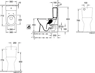 Villeroy & Boch T-WC f. Komb ViCare 360x680x460mm ov bodenst Abg waagr DF weAlpin – Bild 5