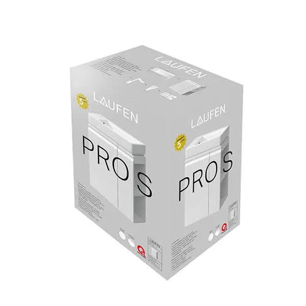 Laufen WT+WTU PRO S SET 280x470x685 1 Hahnloch links 1Tür links Scharn.li Regal rechts we/we matt