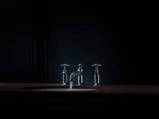 Hansgrohe 3-Loch Waschtischarmatur 30 Axor Montreux Kreuzgriff chrom – Bild 4