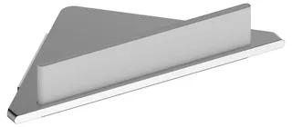 KE Eckduschablage Edition 400 11557, mit Glasabzieher, Aluminium silber-eloxiert