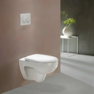 Geberit Renova Set Wand-WC mit WC-Sitz Rimfree, Tiefspüler, weiß – Bild 4