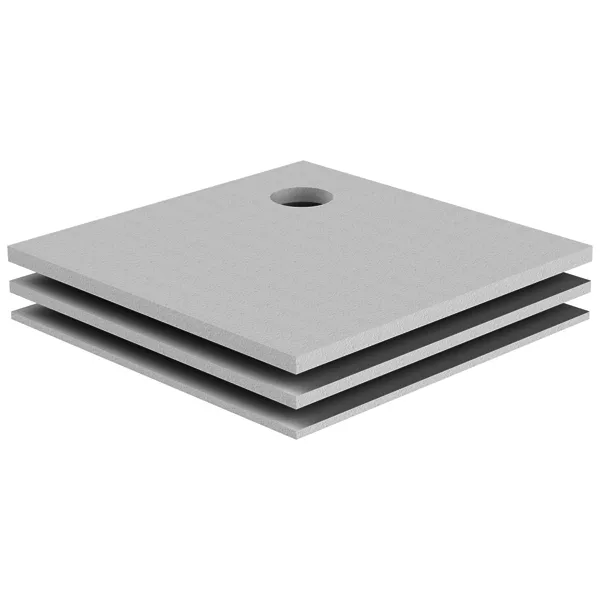 sanibel-HDPS-Unterbauelement A20 3-tlg. zu PLAN A19 1200x1200x20/30/40mm