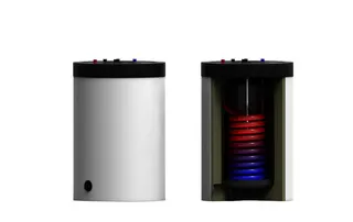 comfort-Unterstellspeicher Typ TU-S 120 mit 1 WT, Isolierung,Folienmantel silber