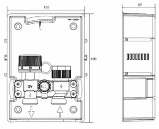 comfort-Wandeinbaukasten ohne Abdeckung Typ Unibox T-RTL vario f Einzelraumreg. – Bild 2