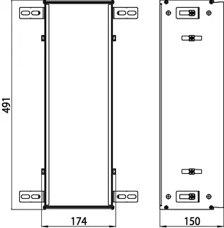 Emco Einbaurahmen asis 150 00051 für Module m. 495 mm Höhe – Bild 2