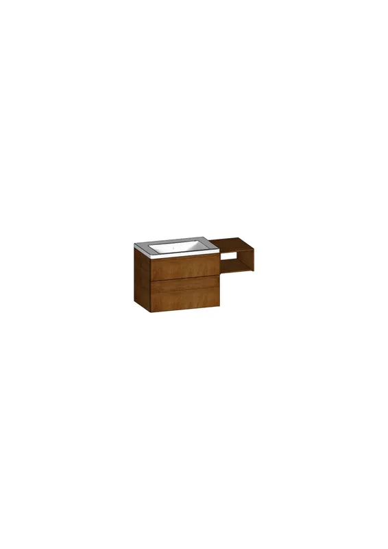 Modulmöbel m. 1 offenes Regal trend4YOU, B:400xH:250xT:455mm, S-Eiche