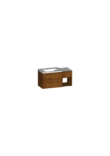 Modulmöbel m. 1 Ausz u. off.Regale oben trend4YOU, B:400xH:600xT:455mm, S-Eiche