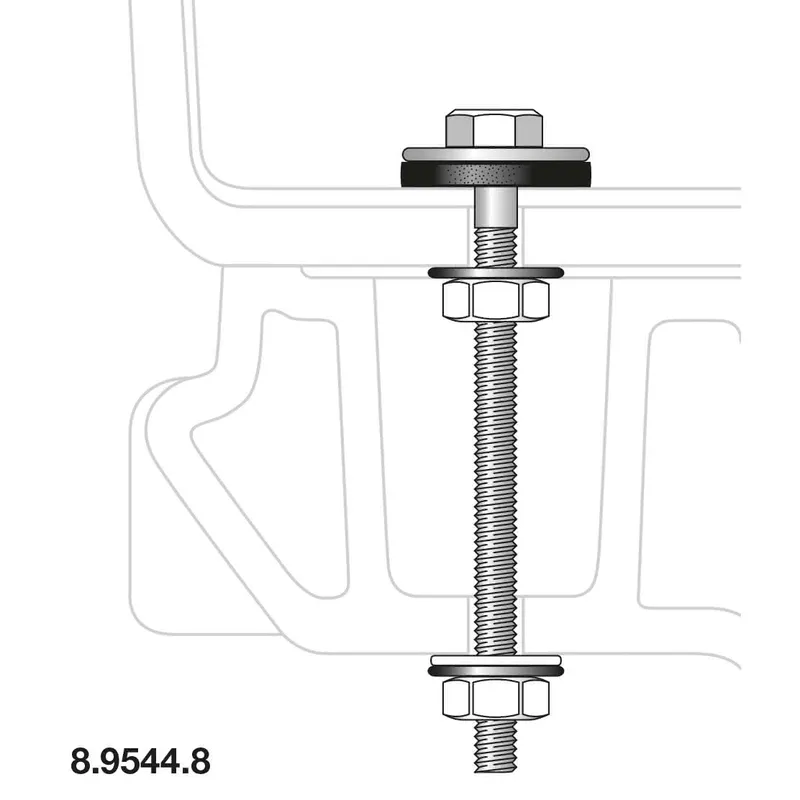 Laufen Befestigung lang m.Moosgummidichtung f. SPK Pro H826950 Vienna H826470