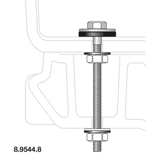 Laufen Befestigung lang m.Moosgummidichtung f. SPK Pro H826950 Vienna H826470