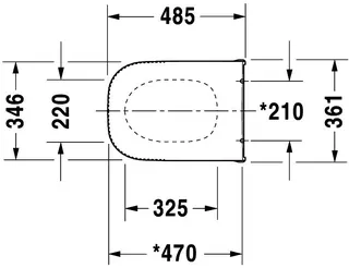 Duravit WC-Sitz D-Code mit SoftClose Scharniere edelstahl, lang, weiß – Bild 4