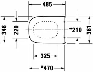 Duravit WC-Sitz D-Code mit SoftClose Scharniere edelstahl, lang, weiß – Bild 5
