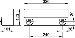 KE Duschablage, Wandm., 320x120x90mm design4YOU, weiß – Bild 2