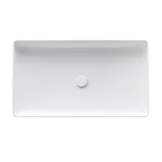 Laufen Waschtisch-Schale LIVING Saphirkeramik 340x600x110 ohne Hahnloch ohne Überlauf weiß – Bild 2
