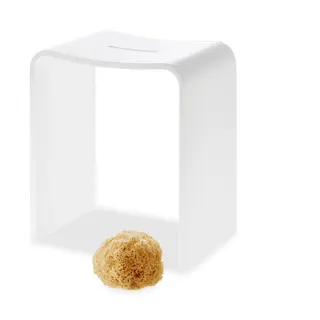 Decor Walther STONE STOOL Duschhocker, weiß matt