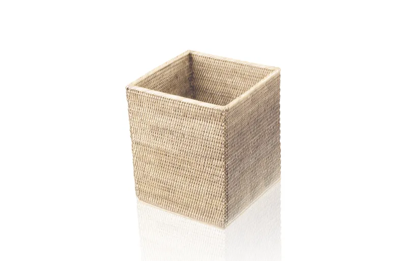 Decor Walther BASKET QK Papierkorb quadratisch, Rattan hell