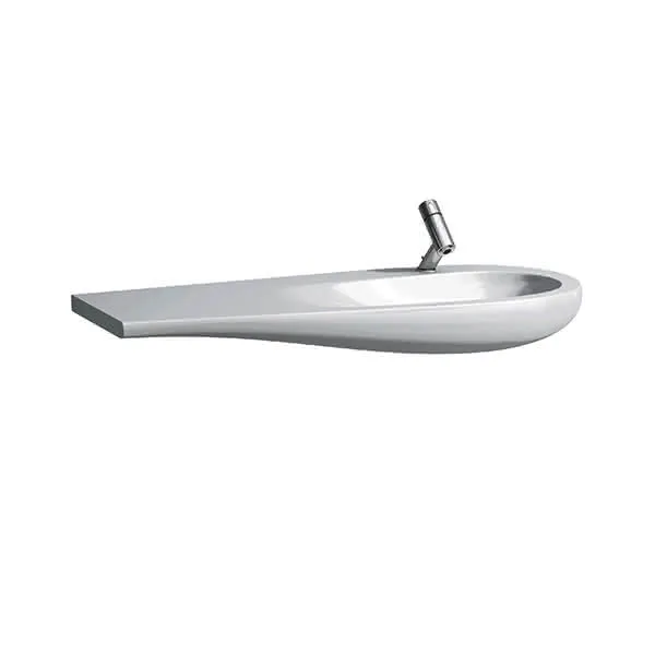 Laufen Waschtisch ALESSI 500x1200x165 Ablage links 1 Hahnloch mit Überlauf LCC Weiß
