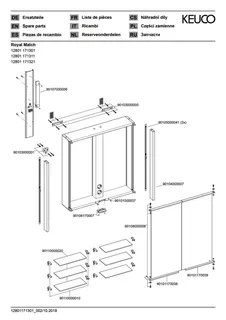 Keuco Spiegelschrank Royal Match 12801, silber-eloxiert, 650 x 700 x 160 mm – Bild 4