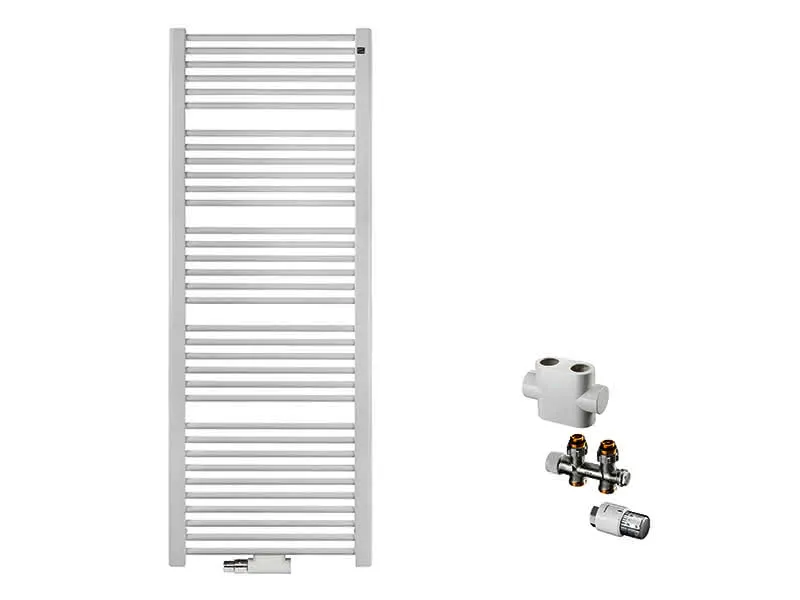 sanibel-QuickSet Badheizkörper S2 A20 gerade BH 1200mm BL 600mm Durchgang weiß