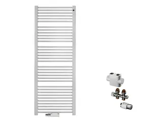 sanibel-QuickSet Badheizkörper S2 A20 gerade BH 1200mm BL 600mm Durchgang weiß