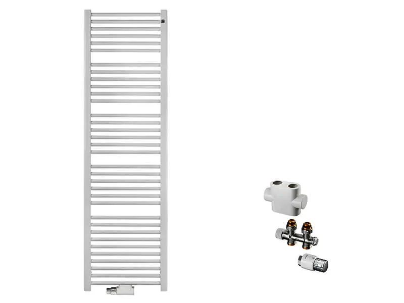 sanibel-QuickSet Badheizkörper S2 A20 gerade BH 1800mm BL 450mm Durchgang weiß