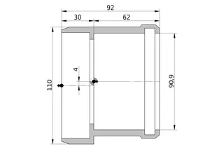 Wavin Reduktion AS+ DN 100x90 kurz – Bild 2