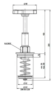 comfort-KFR-Fettkammeroberteil A20 steigend DN 50 (2") aus Messing – Bild 2