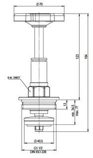 comfort-FSV-Fettkammeroberteil A20 steigend DN 40 (11/2") aus Messing – Bild 2