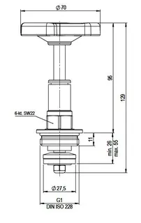 comfort-FSV-Fettkammeroberteil A20 steigend DN 25 (1") aus Messing – Bild 2