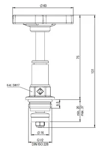 comfort-FSV-Fettkammeroberteil A20 steigend DN 15 (1/2") aus Messing – Bild 2