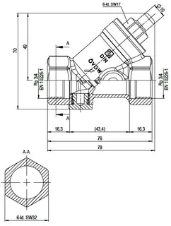 comfort-Rückflussverhinderer A20 DN 20 (3/4") aus Messing – Bild 2