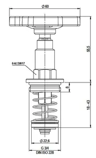 comfort-KFR-Fettkammeroberteil A20 nichtsteigend DN 20 (3/4") aus Messing – Bild 2