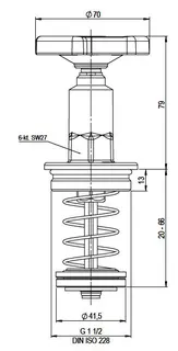 comfort-KFR-Fettkammeroberteil A20 nichtsteigend DN 40 (11/2") aus Messing – Bild 2